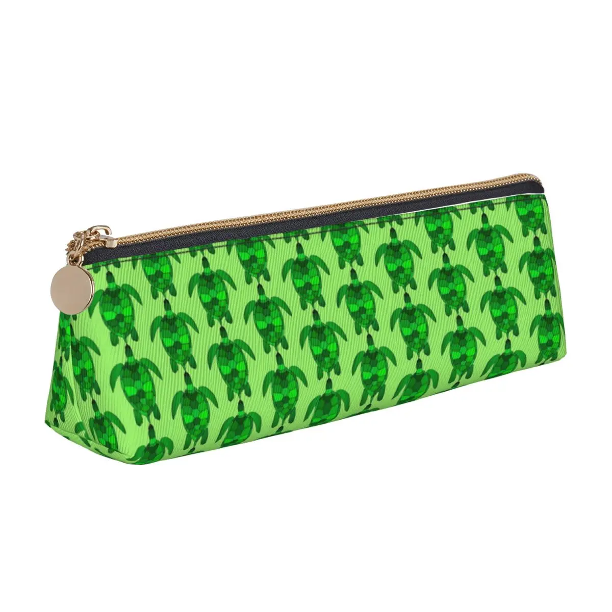 Green Turtles Pencil Case Animal Print Portable Pencil Box Child Zipper Fashion School Pencil Cases Graphic Stationery