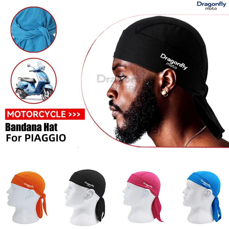 For PIAGGIO Liberty125 MP3 500 Medley Beverly 300 ZIP50 X7 X9 Motorcycle Headband Sweat-wicking Cap Cycling Headscarf