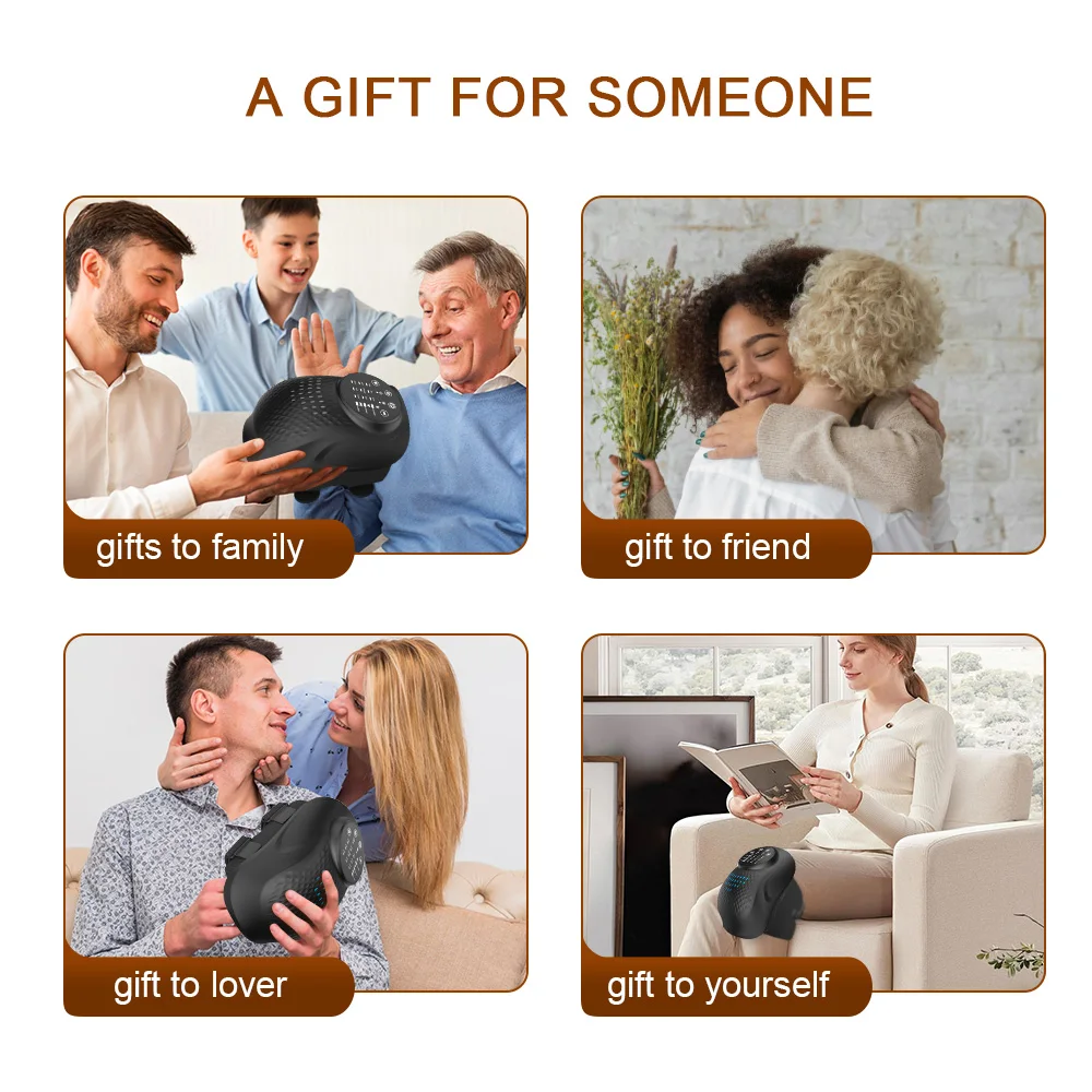 Multifunctional Smart Cordless Knee Massager Vibration Heat Air Pressure Knee Joint Knee Device Gifts for Grandma Grandpa