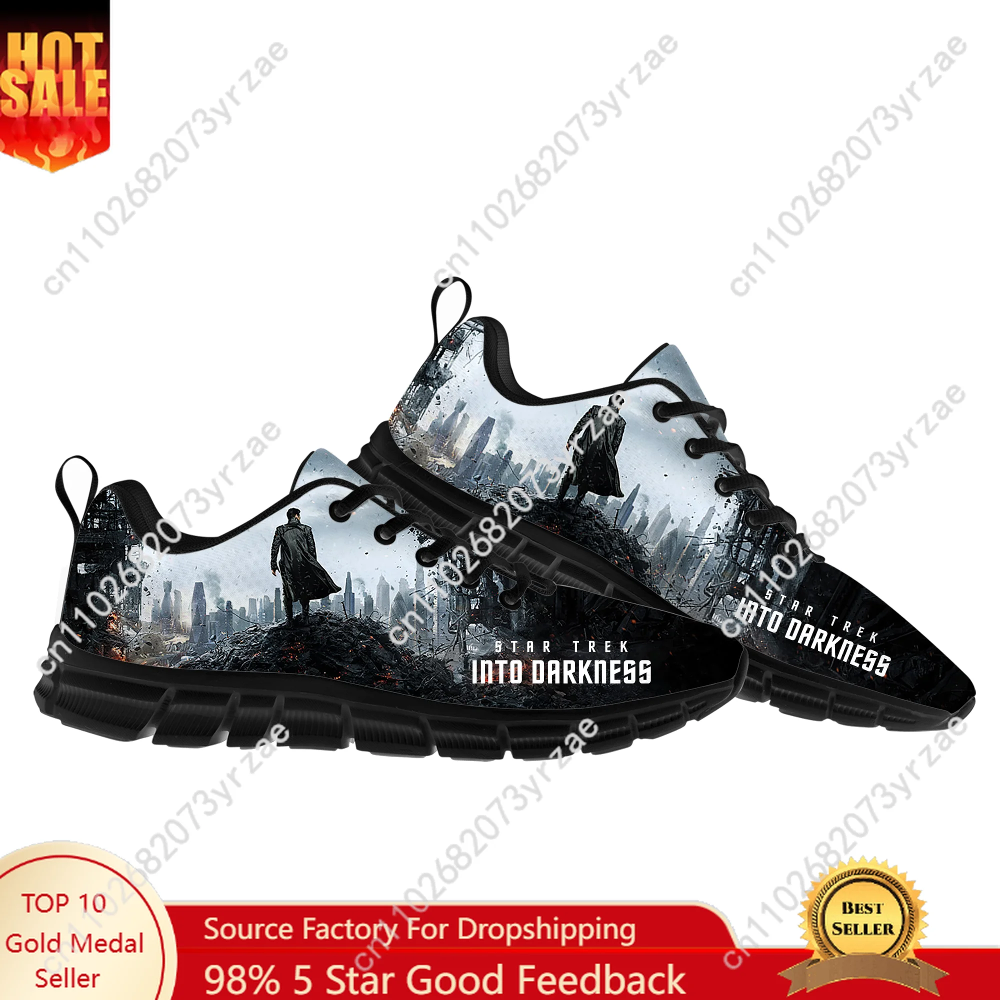 

Star Trek Into Darkness Lace Mesh Shoes Flat Sneaker Mens Womens Sports Shoe High Quality Fashion Sports Sneakers Custom Footwe