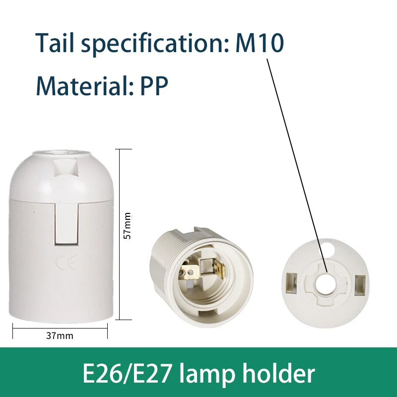 4PCS E27/E26 screw socket table lamp pendant lamp holder 4A 250V black and white dual color optional safe and durable compatibl