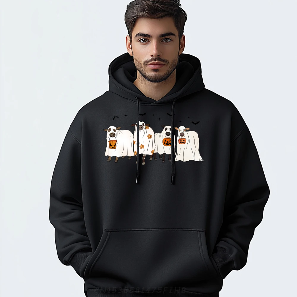 

Goldendoodle With Lantern Pumpkin Halloween Graphic Pullover Hoodies Polyester Fiber Sweatshirts Sweatshirts Mother's Day
