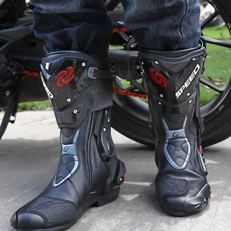 

PRO-BIKER Motorcycle Boots Racing Boots All-Season Anti-Slip Waterproof Off-Road Boots for Men Women