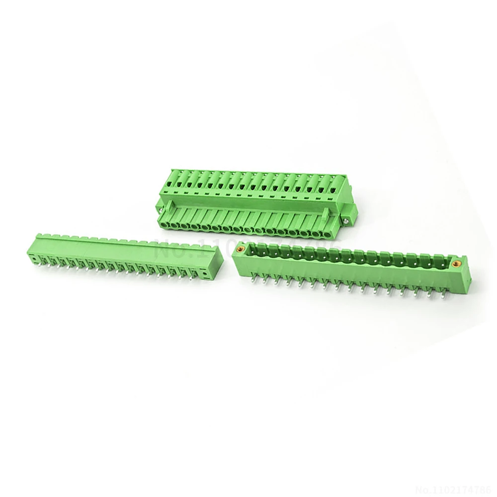 (1 Set) 2EDGKDM 2EDGVM 2EDGRM - 5.08mm spring-loaded push-on terminals with lugs straight/angled sockets KF 15EDGKDM/VM/RM 5.08