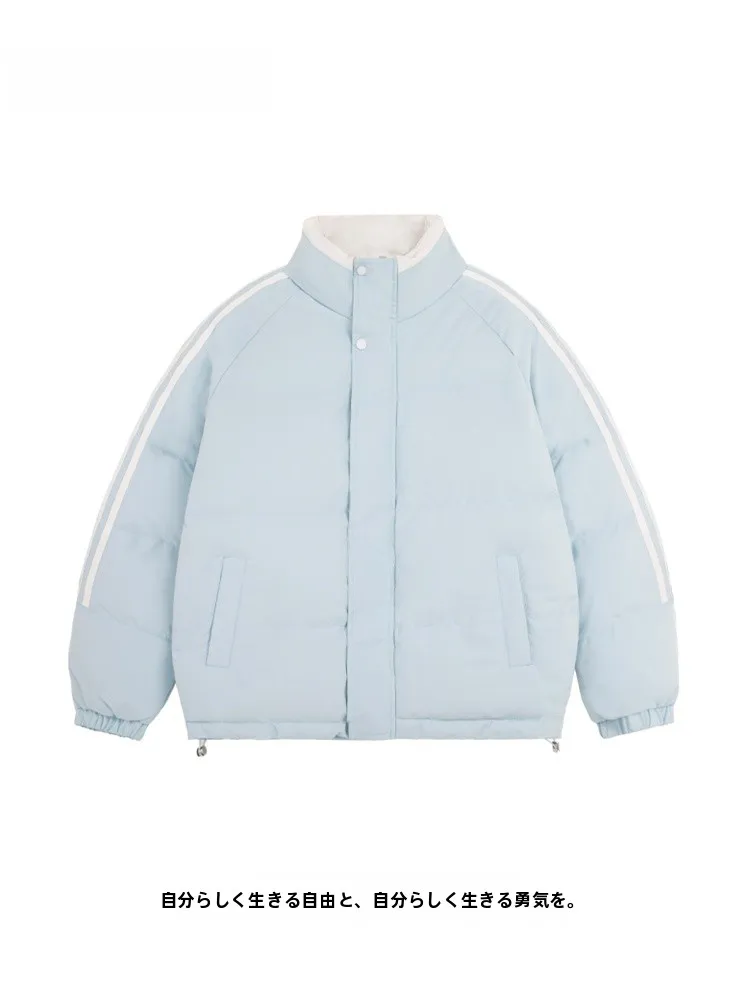 

Thiened Cotton Jaet Stand Collar Winter New Arrival for Men And Women Couples Outerwear Trendy Streetwear Hip Hop Sle