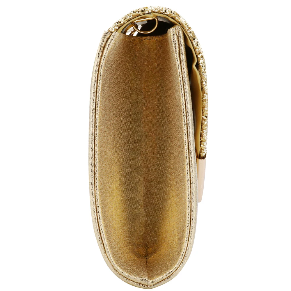 حقائب يد ذهبية تصميم على شكل حرف V سلسلة معدنية لامعة مطرزة حقائب سهرة مع مغلف لحفلات الزفاف حقائب يد نسائية غير رسمية مأدبة