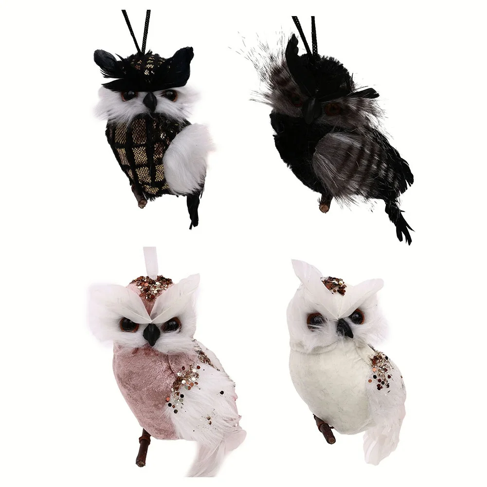 Realistic Bird Decoration with Handcrafted Details for Winter Events Owl Figurine Enhancing Your Aesthetic Appeal