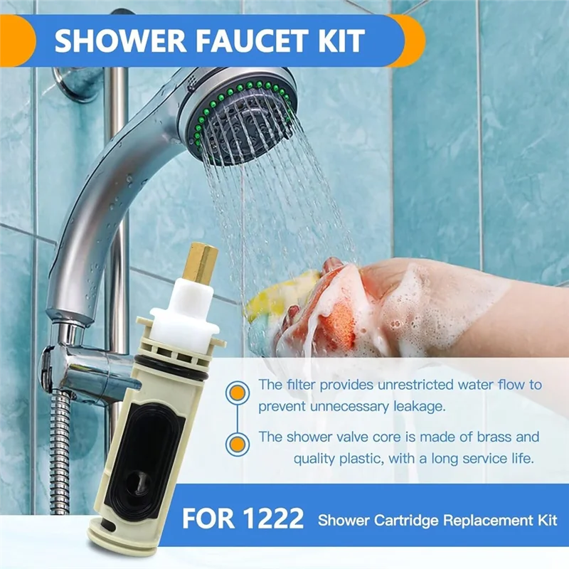 ABRB-교체 카트리지 1 222 제거 도구 포함 104421 및 샤워 시스템용 핸들 어댑터 키트 116653 - 화상 방지 장치
