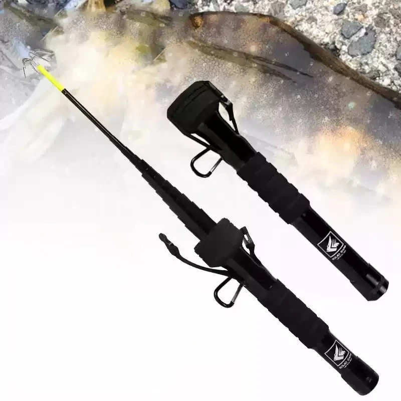 1pc Squid Gaff Anchor Hook Carbon Preventive Retractable Six Hooks Corrosion  Squid Hook Fishing Gaff Cuttlefish Bar Tip Hook