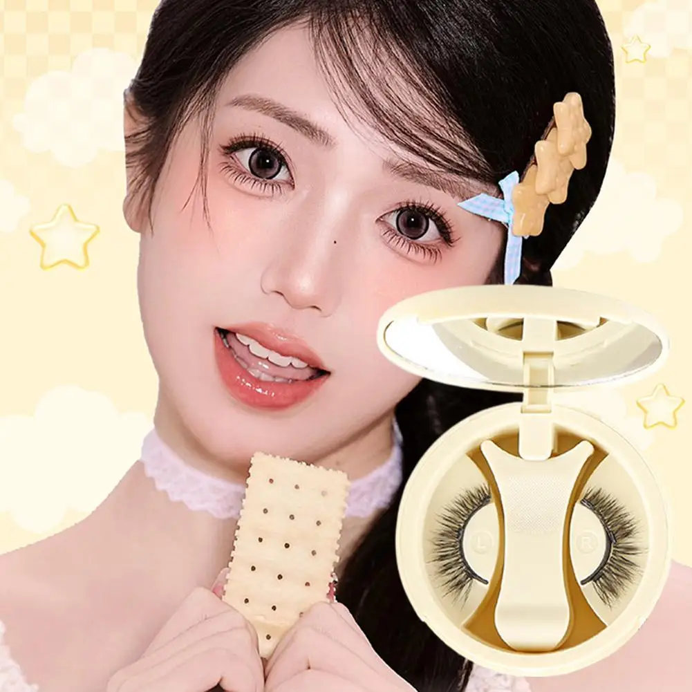 1 個接着剤不要の自己粘着性ひまわりつけまつげ厚い取り外し不要の目アニメデイリーセグメントラッシュ使用ナチュラルロング B3C1