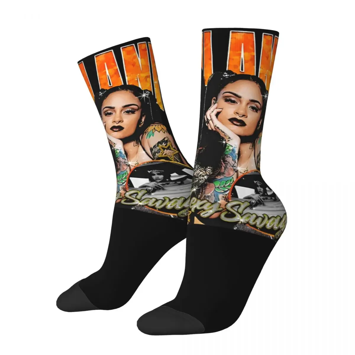 

Retro Kehlani Singer Bootleg Merch Crew Socks Cozy Hip Hop Sport Crew Socks Super Soft for Women Men Birthday Present