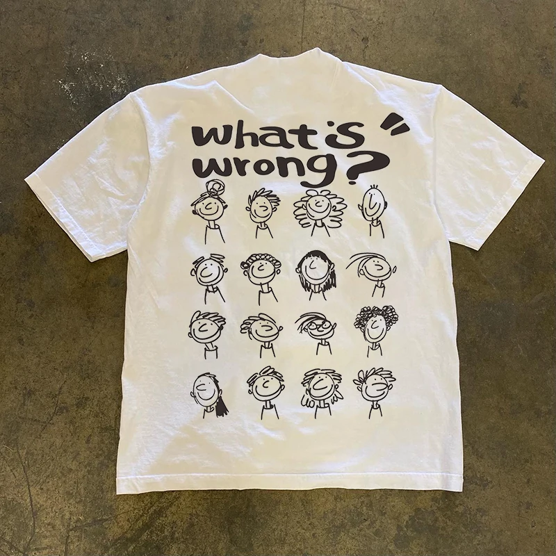 純綿半袖tシャツ-260g-ヘビーウェイト-学生カップルデザイン-カジュアルで快適なコットン-トップス-若者向け