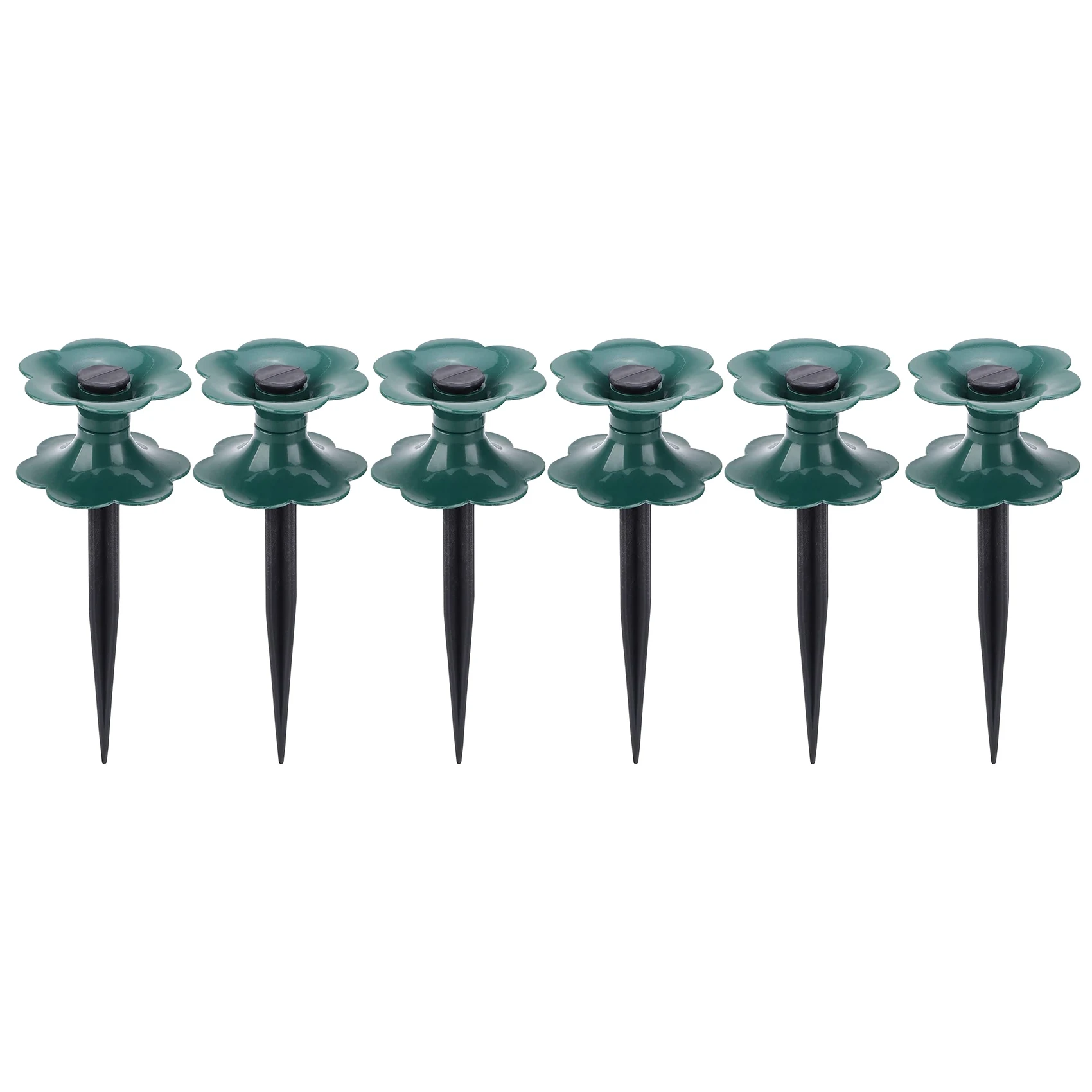 6 Pack Garden Hose Guide Spike,Duty Dark Green Top, Keeps Garden Hose Out of Flower Beds, for Plant Protection