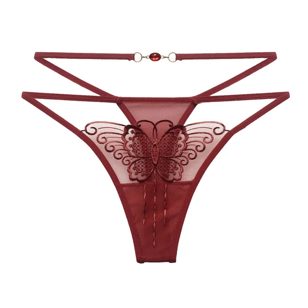 

Women Sexy Thong Underwear Women's Fashionable Embroidery Temptation Panties Ladies Erotic Underpant