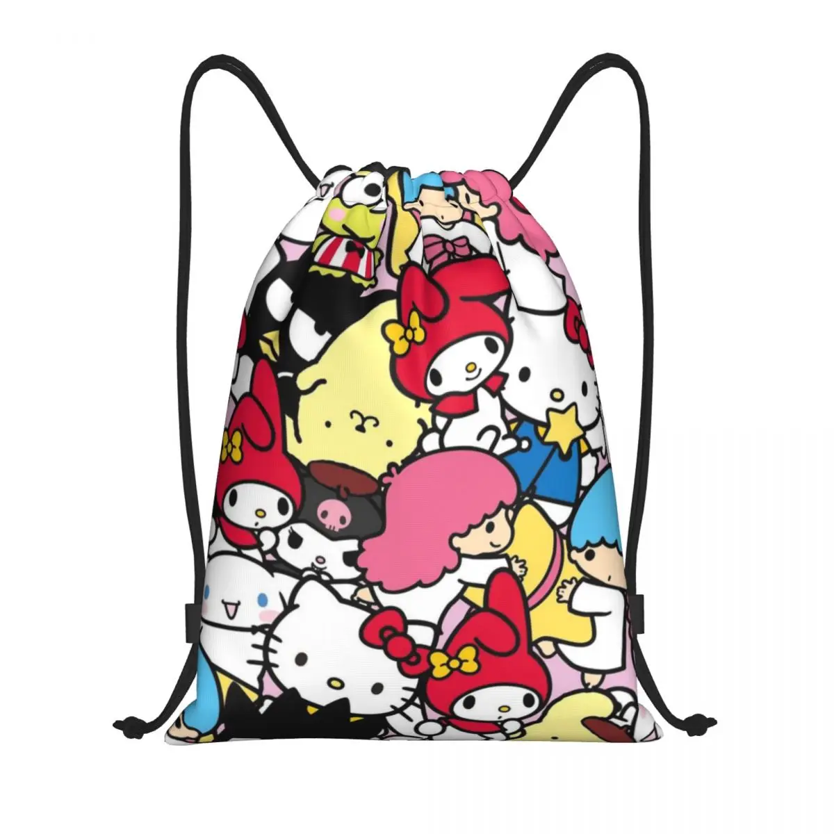 

Sanrio Hello Kitty Melody Kuromi Portable Sports Bag Thicken Drawstring Belt Riding Backpack Gym Drawstring Shoes Bag