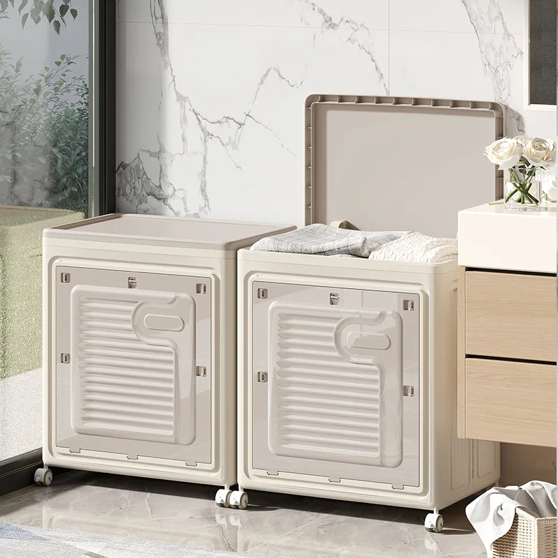 Clothes storage box foldable household large capacity dirty clothes flip cover storage basket bathroom