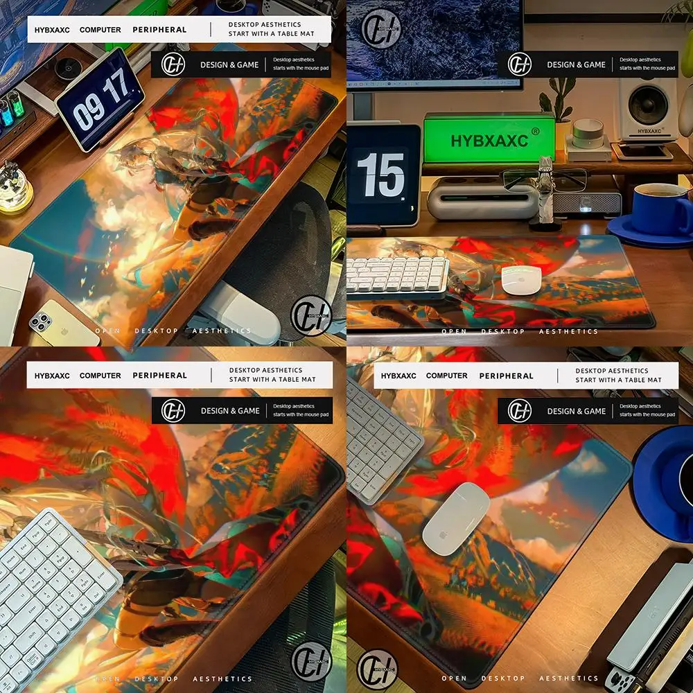 

Wuthering Waves Changli Mouse Pad Cute HD Desk Pad Extended Gaming Keyboard Mats Large 90x40cm XXL Gamer Mousepad