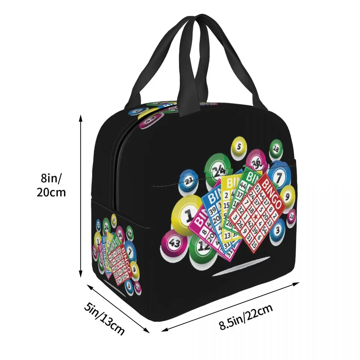 Custom Hot Game Bingo Insulated Lunch Bag for Outdoor Picnic Portable Cooler Thermal Bento Box Women Kids