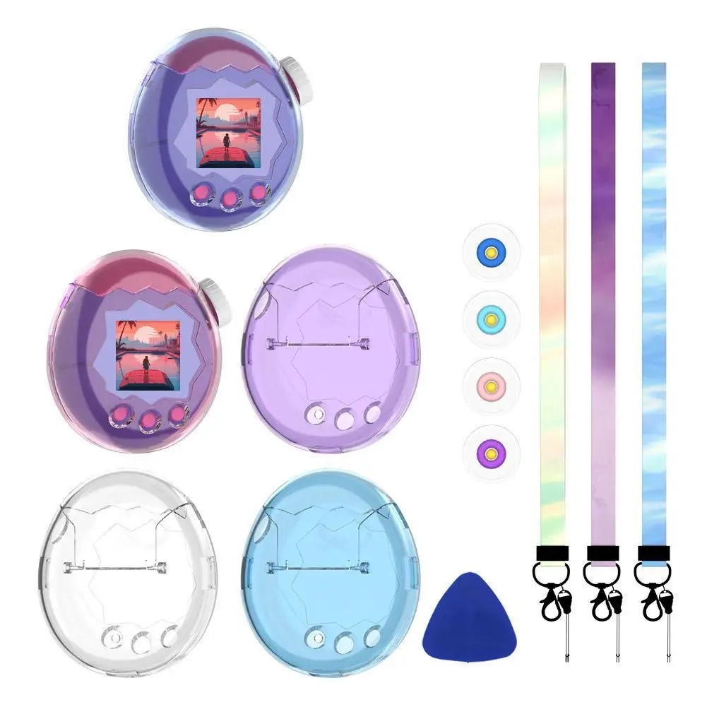 For Bandai PC Protective Case Clear Hard Cover for Tamagotchi Paradise Electronic Pet Machine Decorative Cover