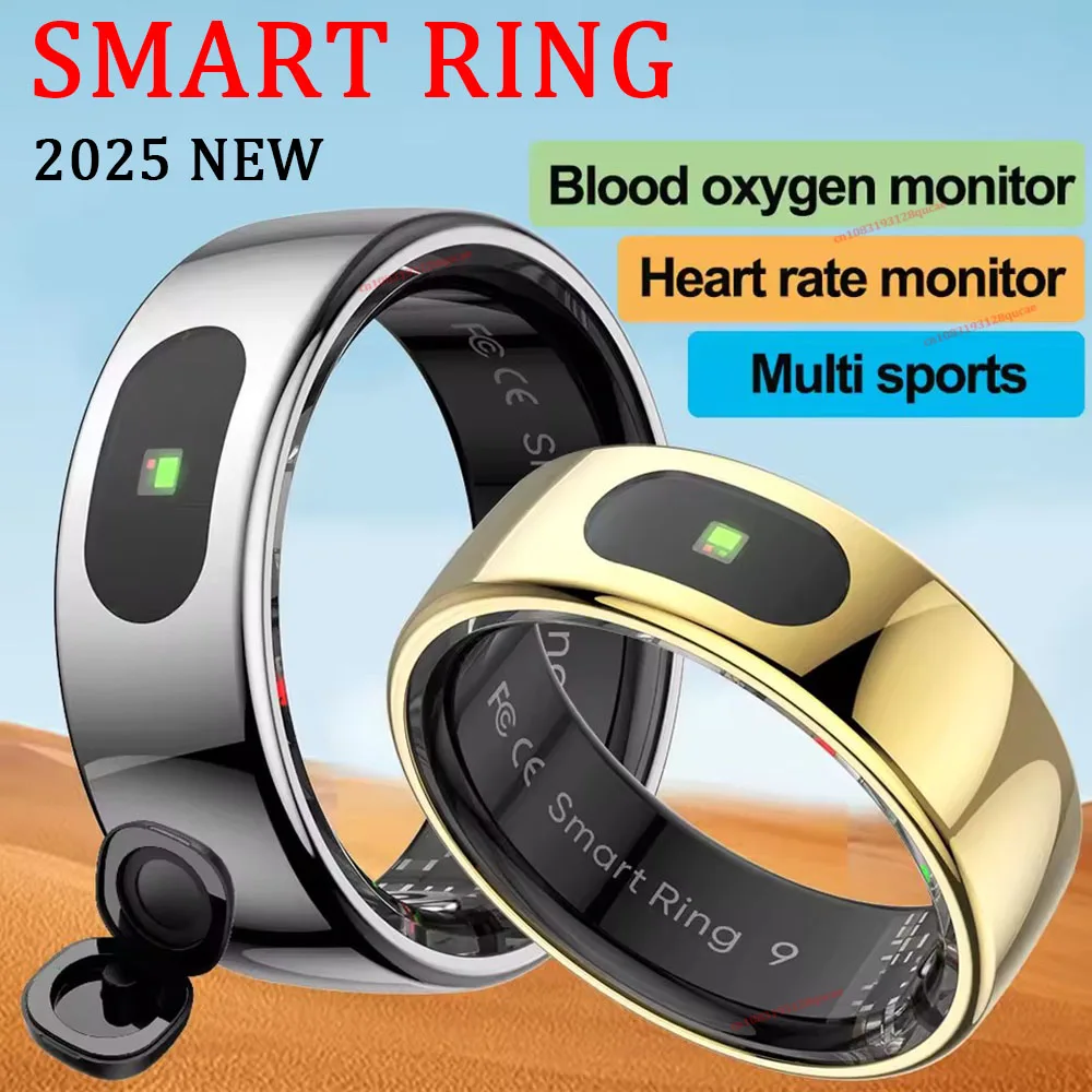

Смарт-кольцо для мужчин и женщин, монитор температуры и здоровья, 5 АТМ, водонепроницаемое музыкальное видеоуправление, несколько спортивных режимов, кольца на палец