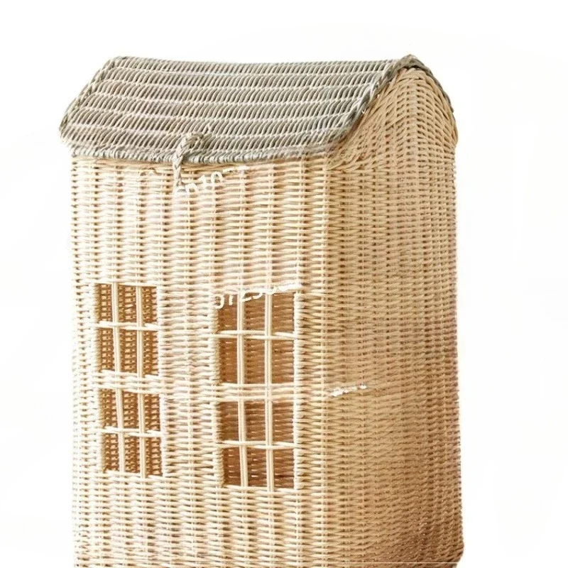 Minority creative design rattan hut basket sundries storage basket