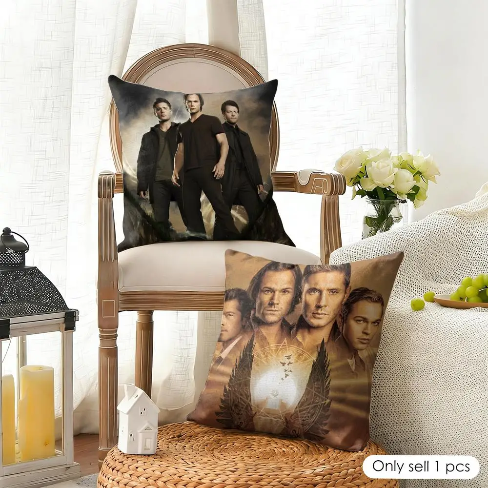 TV Series S-Supernatural Cushion Cover Organic Linen Square Pillow Case Durable Non-Allergenic And Kind To Skin
