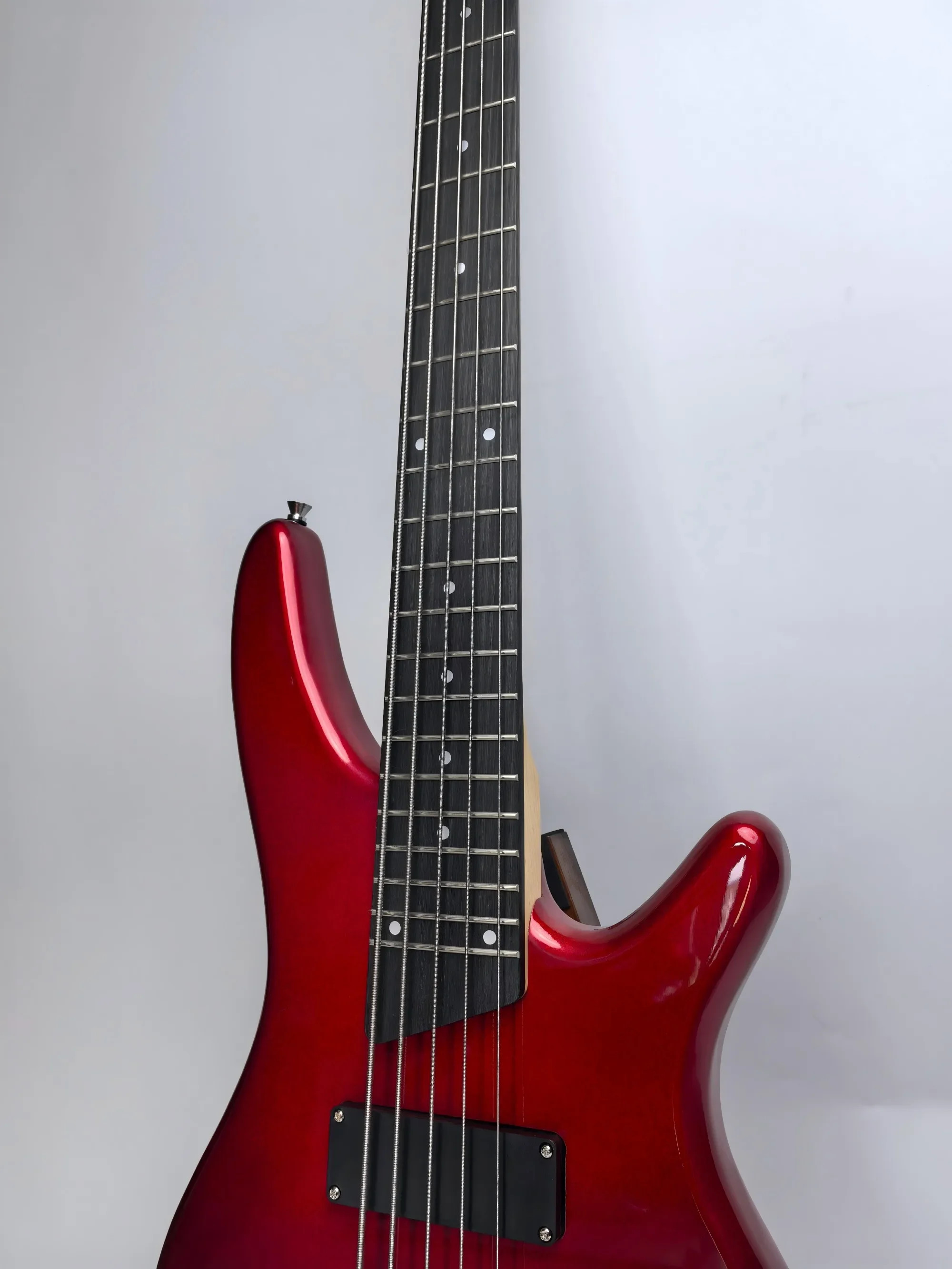 In stock, customizable, 24 samples of sycamore red color 5 string bass, maple guitar head, direct sale by the manufacturer.