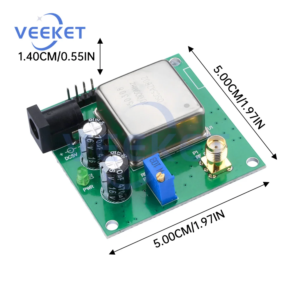 OCXO-10M-2525-N 10MHz OCXO Frequency Standard Board Sine Wave Output SMA Interface 10M Reference Board