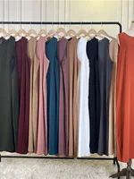 Abaya – Robe intérieure sans manches pour femmes musulmanes, tenue décontractée, assortie avec tout, Maxi, Caftan, vêtements islamiques marocains 6