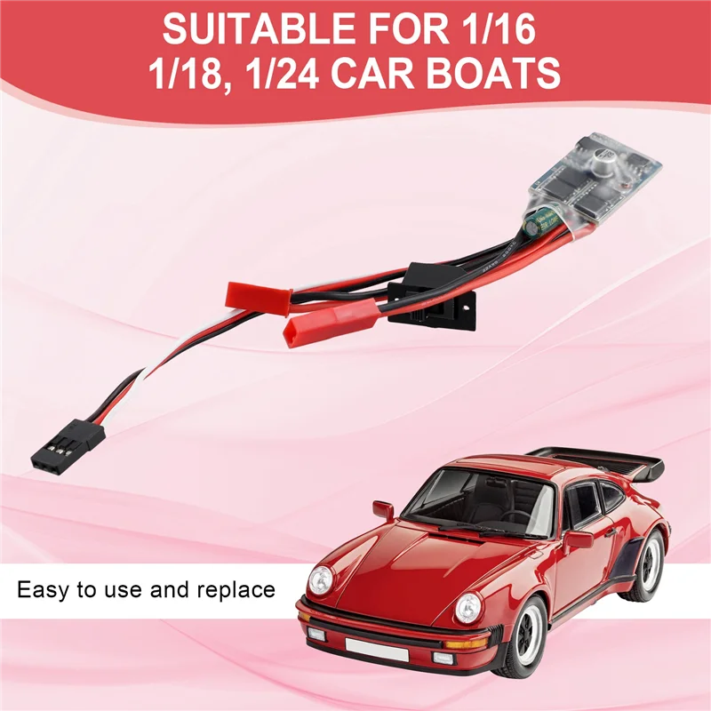 CYGJ-RC 자동차 35A ESC 정방향 역방향 브러시 브레이크 양방향 ESC 모터 속도 컨트롤러 1/16 1/18 1/24 자동차 보트 탱크