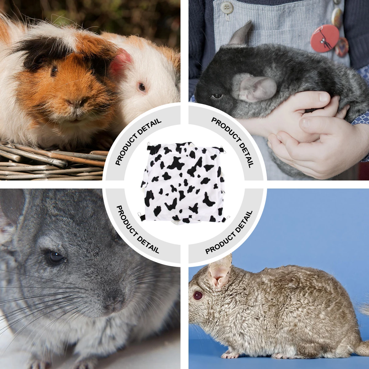 

Metal Pet Bed Durable Soft Warm Hanging Suitable Squirrel Glider Chinchilla Nest Calming Cow Bedding Pet Supplies