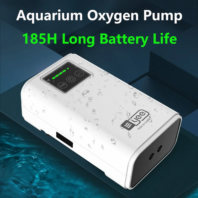 USB Lithium Battery Aquarium Oxygen Pump Portable Fish Tank Air Pump Charging Dual-Purpose Compressor for Aquarium Accessories