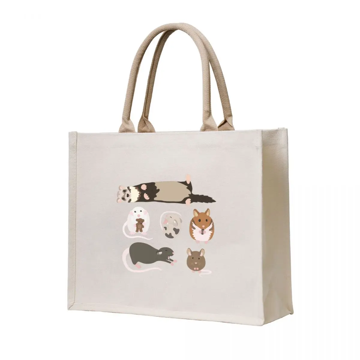 

small pets Tote Bag Canvas Big bag women Eco bag Canvas shoulder
