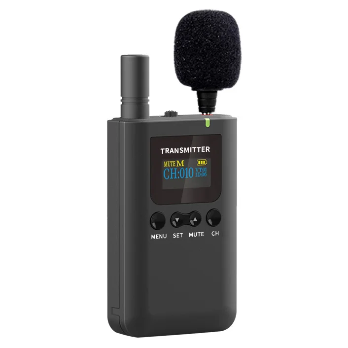 Wireless Tour Guide System Sounds Clear 8601R Soft Ear Hook Audio Guide UHF Strong Signal for Interpretation Teaching Conference