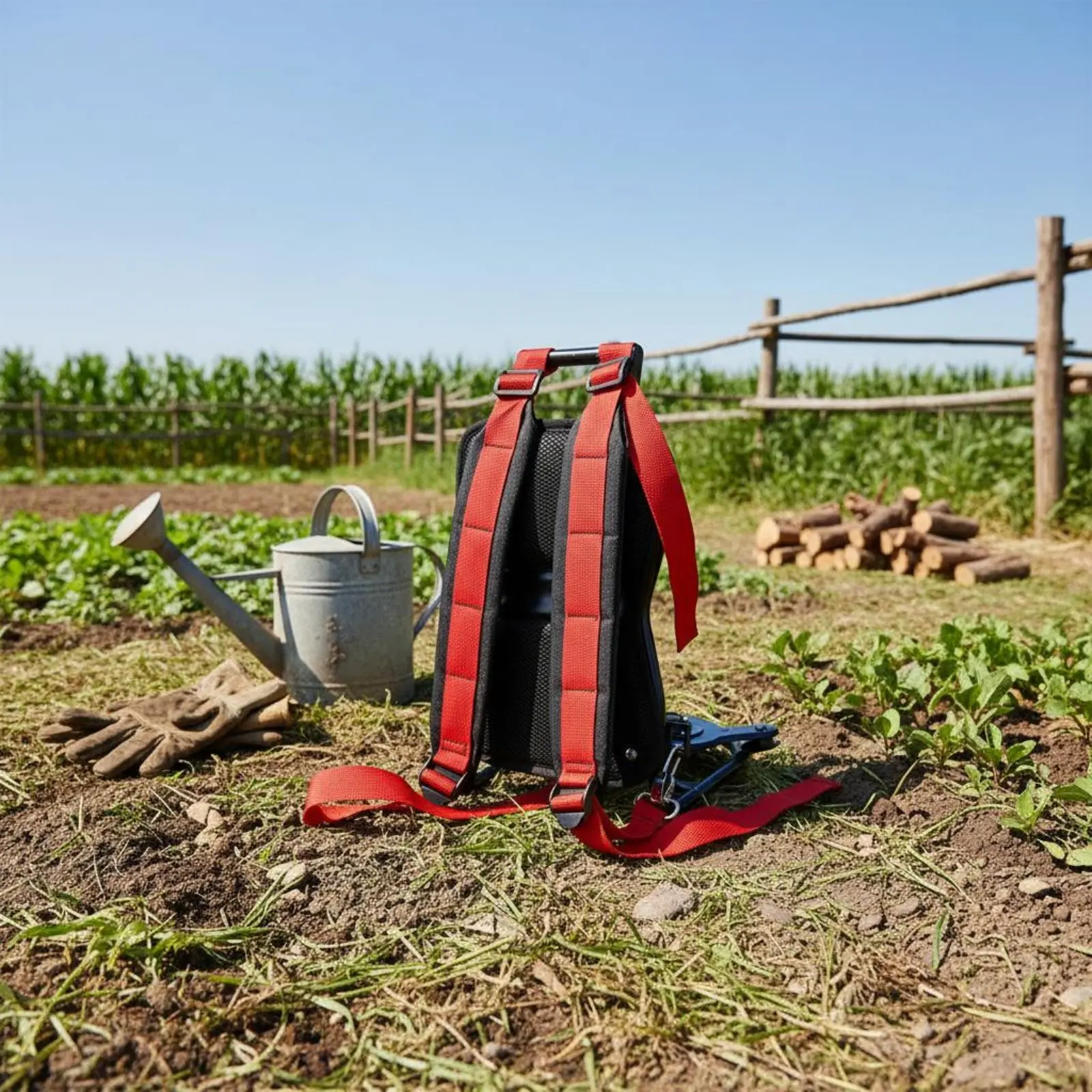 

Brush Cutter Backpack Harness Universal Fit Backpack Vegetation Eater Carrier Lawn Mower Support Frame Adjustable Straps