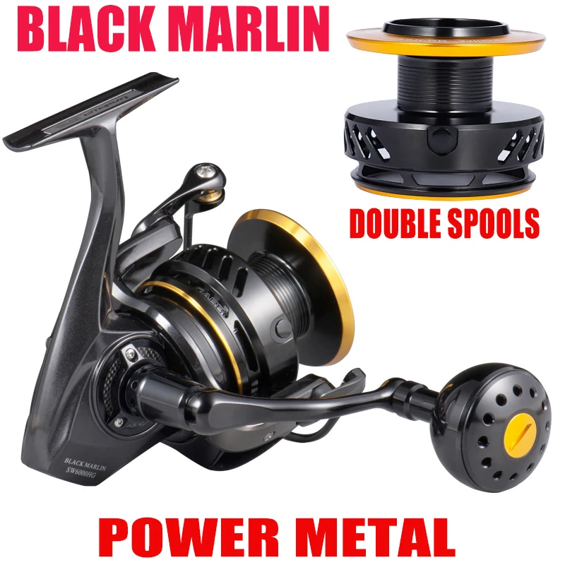 Original Lurekiller Metal Body Power Spinning Reel Black Marlin