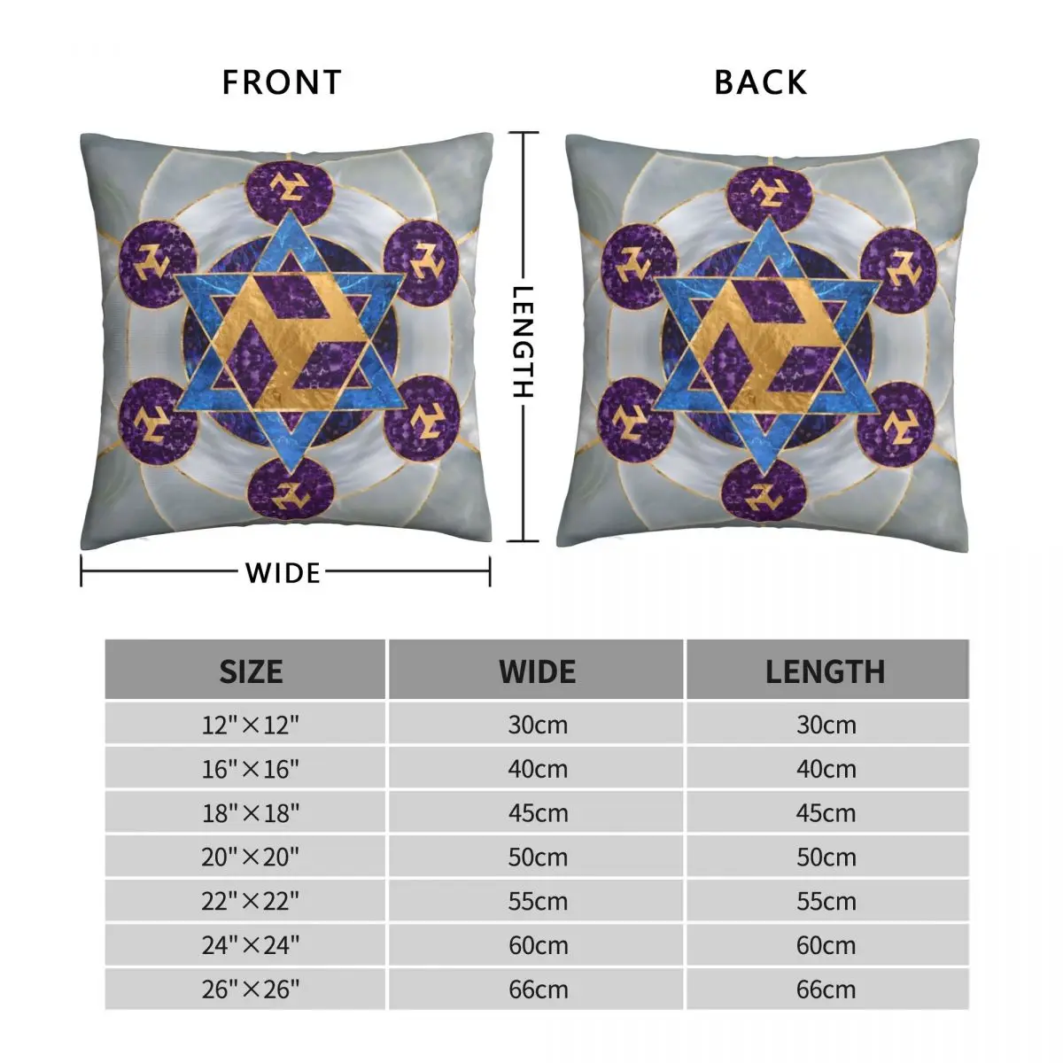 Antahkarana Ornament Square Pillowcase Polyester Linen Velvet Creative Zip Decor Home Cushion Cover 18