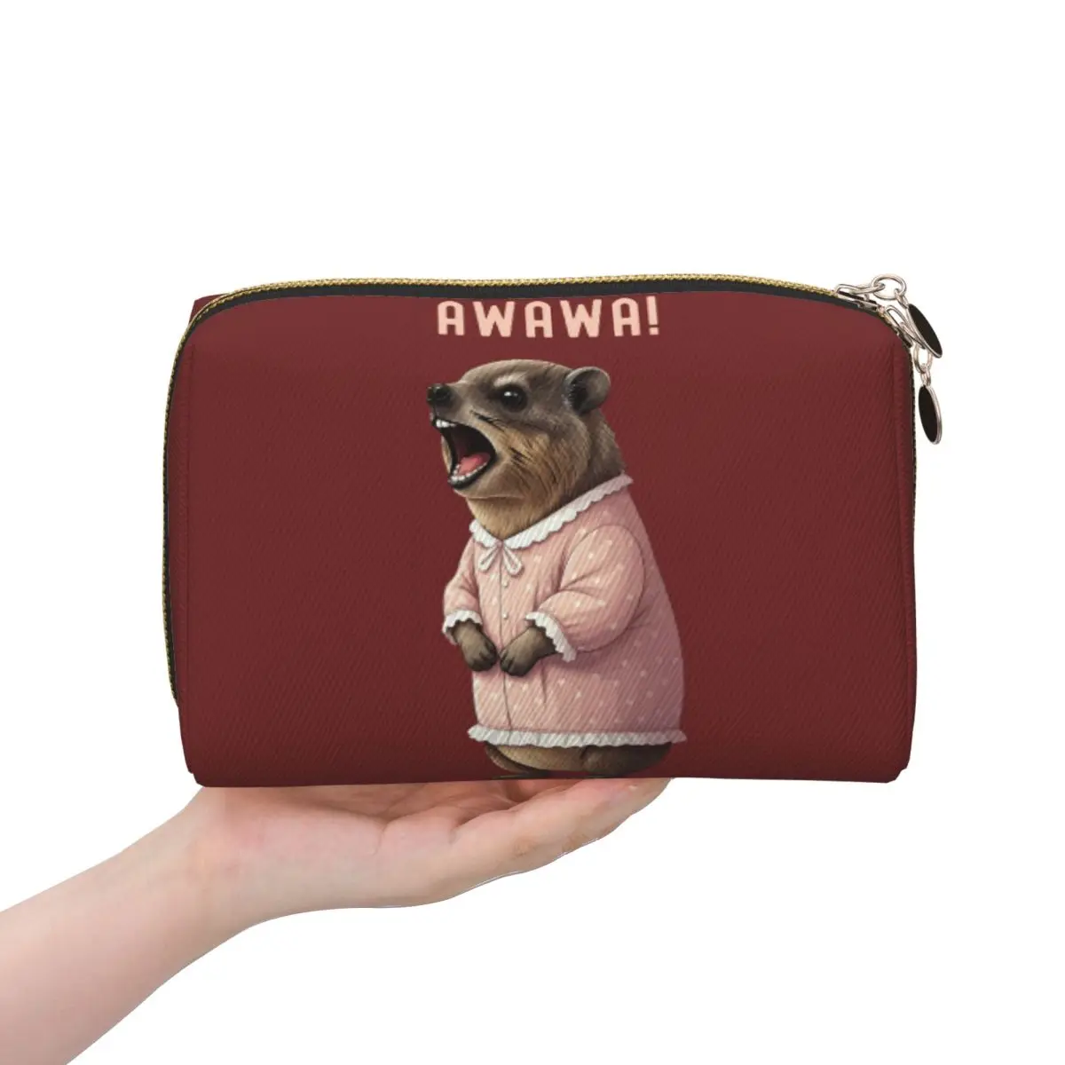 Rock Hyrax Lover Awawa marmota Dassi bolsa de cosméticos para mujer bolsa organizadora de maquillaje de viaje almacenamiento de artículos de tocador caja de Kit Dopp