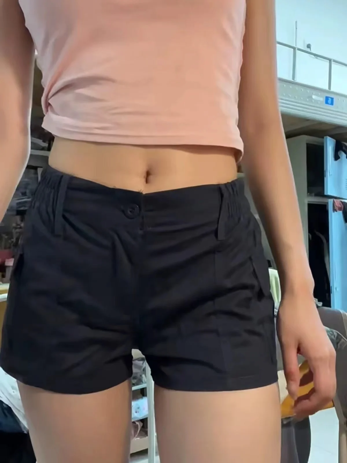 アメリカンレトロな雰囲気のスパイシーガールローウエストワークウェア風オーツレディース万能スポーツフィットパンツカジュアルワイドレッグパンツ