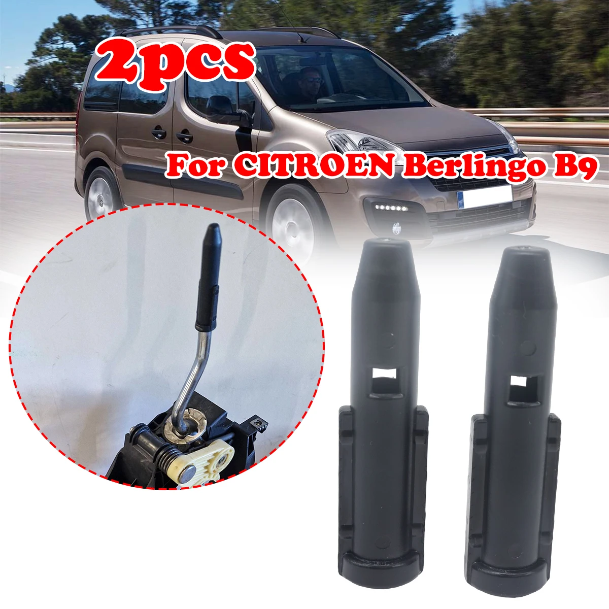 

2PCS For Citroen C1 C5 Xsara SAXO Berlingo B9 Gear Sleeve Gear Shift Knob Adapter Sleeve Shift Handle Lever Sleeve Accessories