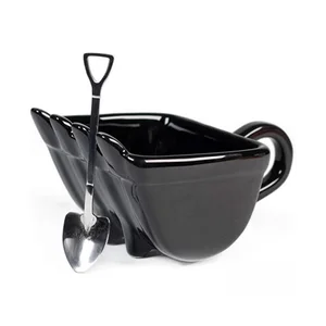 Bucket Bucket Cup with shovel pad, creativity tea cup, milk mug, funny digger cake container, birthday gift, 330ml 12 Main Sales Geek Mug - №10
