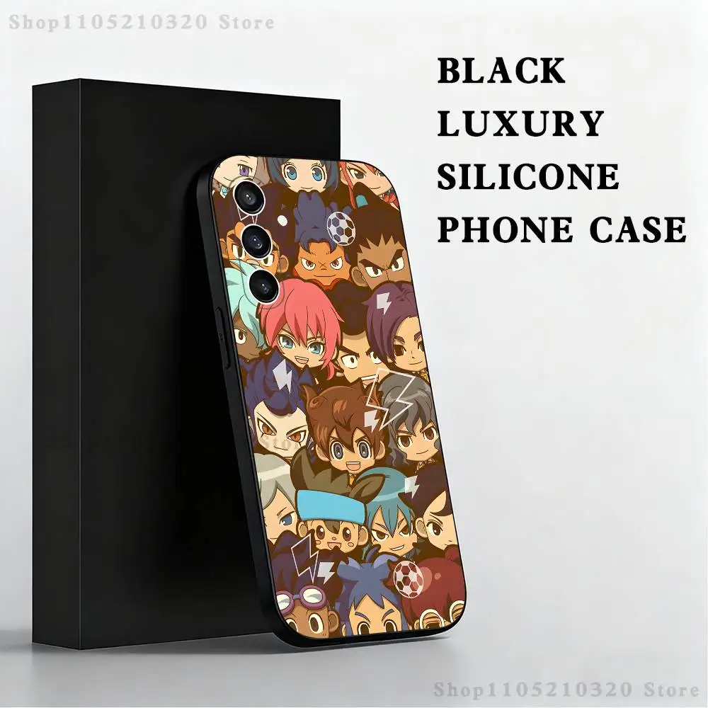 حافظة هاتف I-Inazuma E-Eleven لهاتف سامسونج S25، S24، S21، S22، S23، S30، Ultra، S20، Plus، Fe، Lite، Note، 10,9,5G غطاء أسود