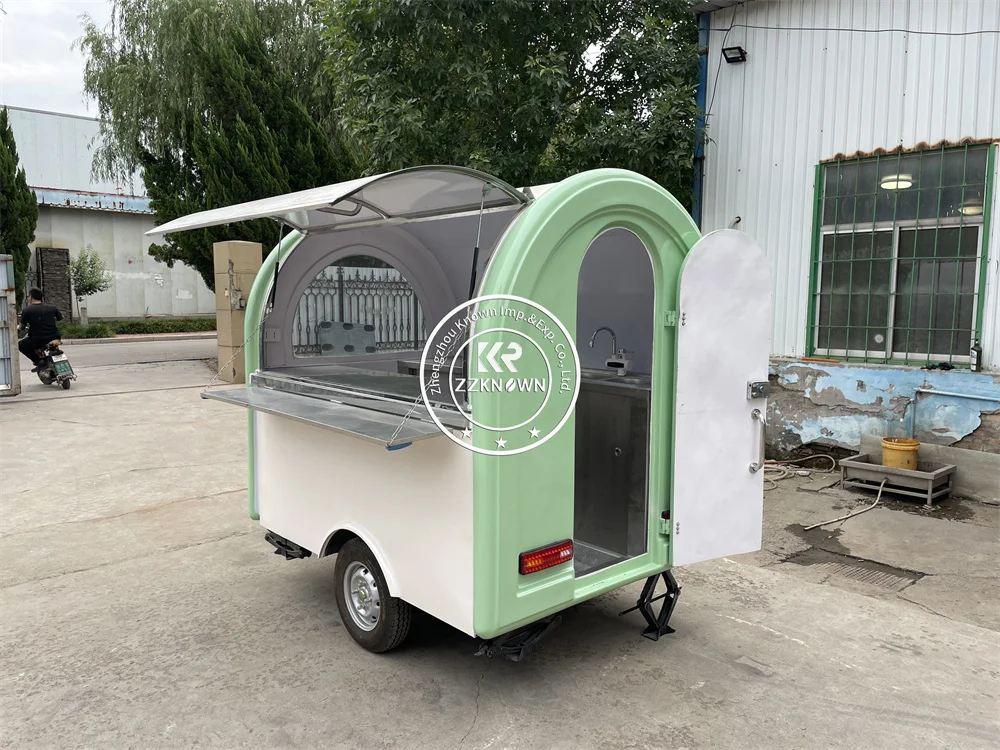 รถเทรลเลอร์ขายอาหารด่วนถนนสัมปทานตู้ขายอาหารไอศครีมมือถือตู้พิซซ่าร้านกาแฟ