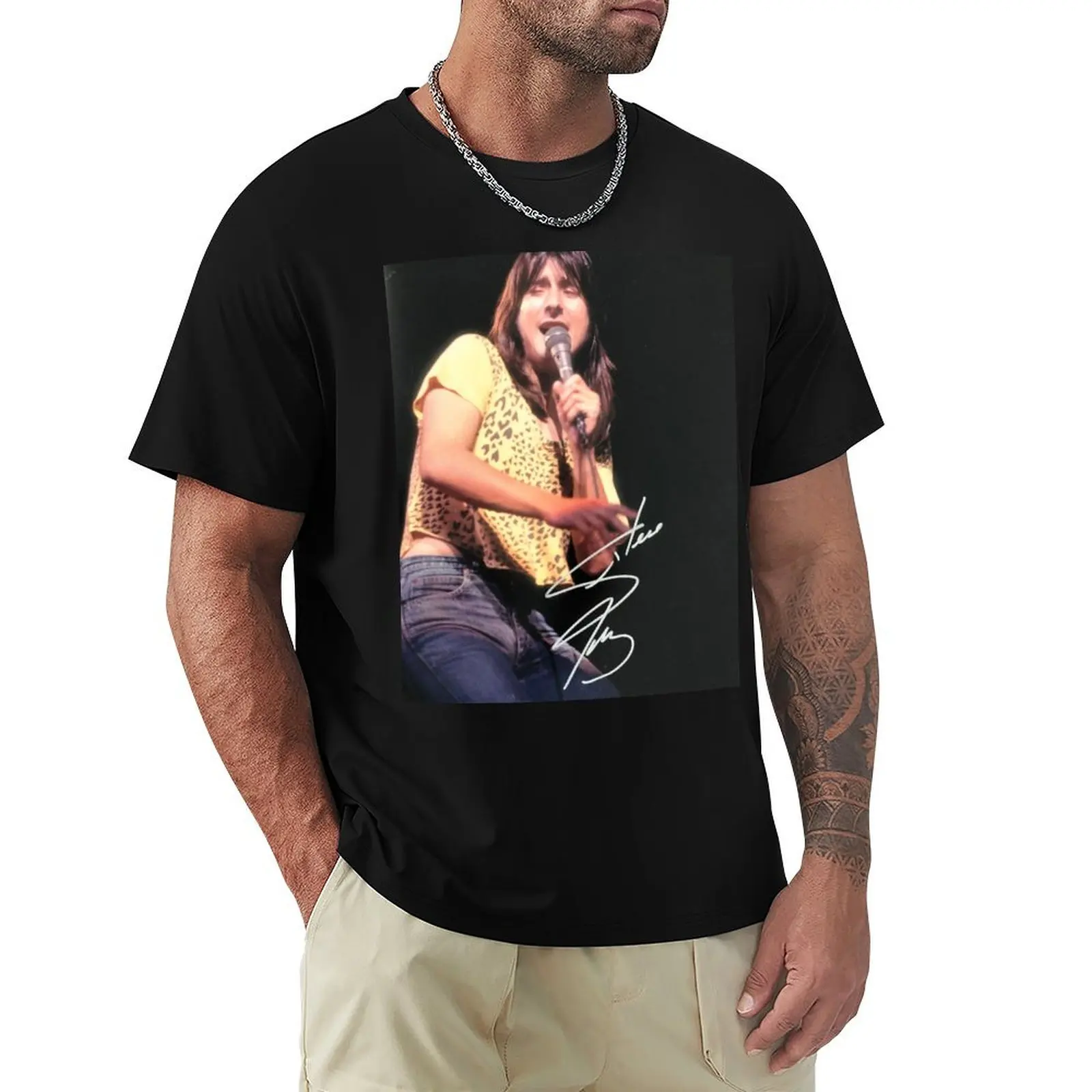 

steve perry Signed T-Shirt plus size tops new edition funny t shirts men