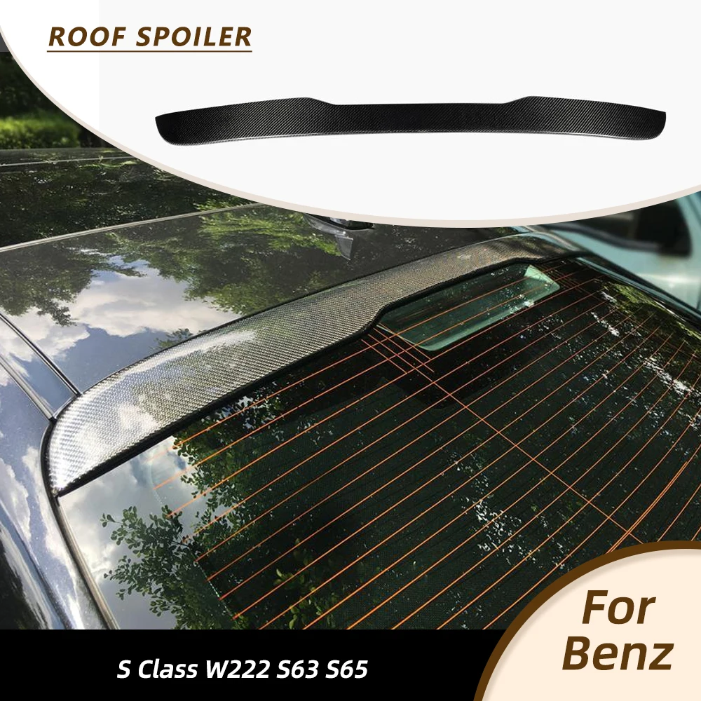 

Car Rear Roof Spoiler Lip Wings for Mercedes-Benz S-Class W222 S63 S65 AMG 4-Door 2014 - 2020 Car Rear Boot Wing Carbon Fiber