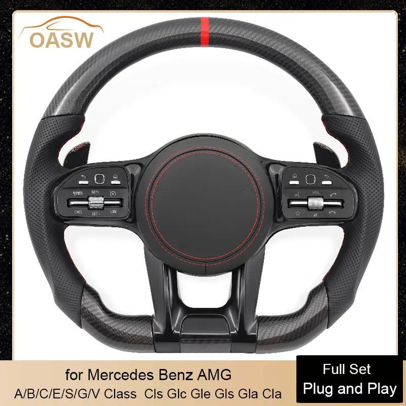 

Полный комплект автомобильного рулевого колеса для Mercedes Benz AMG W204 W205 W221 W222 C43 E63s A B C E S G V Cls Glc Gle Gls Gla Cla Glk Slc