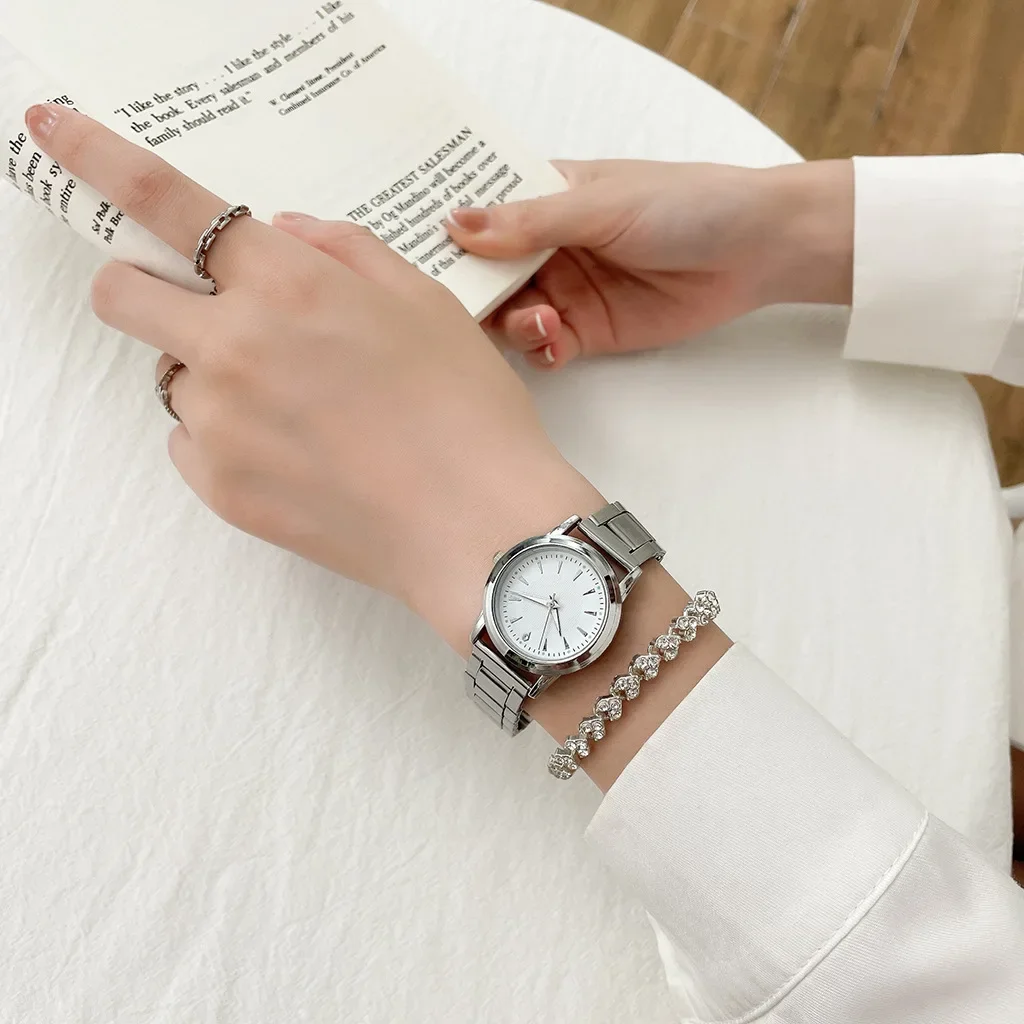 الأزواج مضيئة الصلب الفرقة ووتش الكوارتز المرأة الرجال هدية ساعة أزياء مطابقة الساعات #3