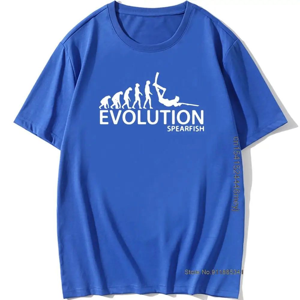 Evolution of Scuba Diving Spearfishing Black T Shirt Dive Instructor Tshirt Print Awesome Tops Tees Men Tops Tees Vintaged