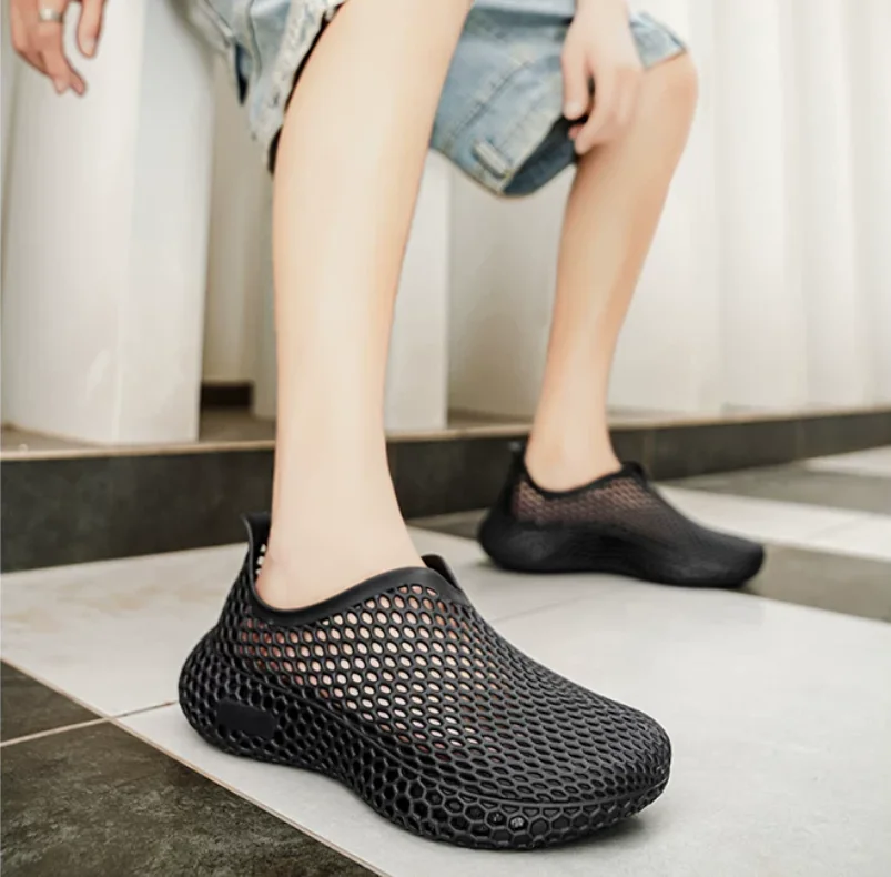 Atmungsaktive Sommerschuhe für Teenager, bequeme und vielseitige Outdoor-Laufschuhe, ultraleichte Lochschuhe – Detail 3