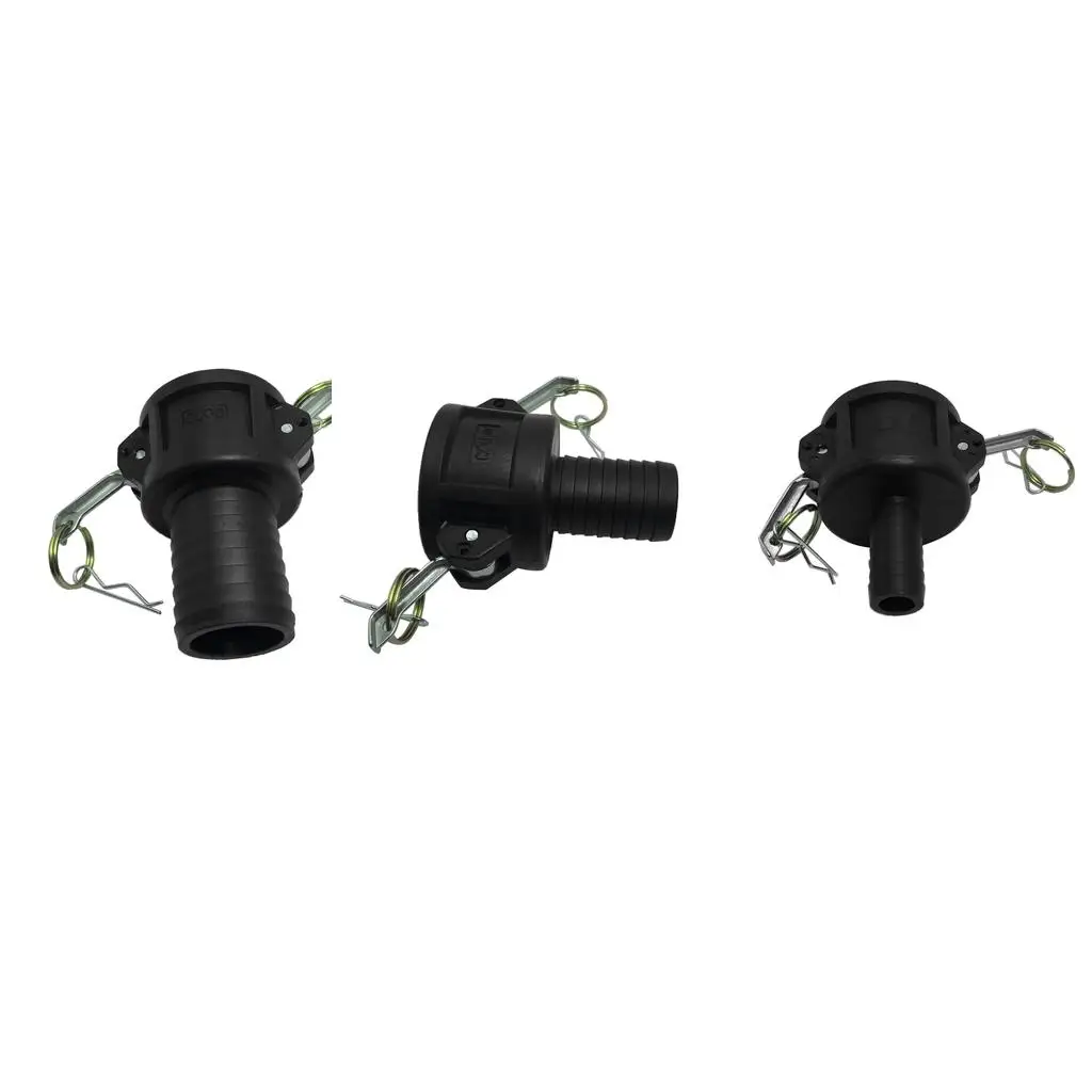Adaptador de tanque de água IBC com rosca barril de 00L para 2 polegadas - preto, 50 mm